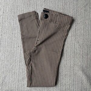 Zara Brown and Black Houndstooth Pants